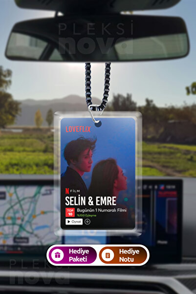 Pleksinova Kişiye Özel Fotoğraflı Loveflix Araba Süsü Dikiz Aynası Süsü Yılba...