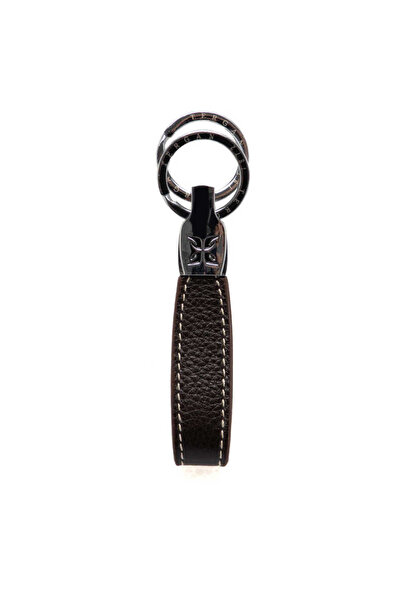 Tergan Μπρελόκ Unisex από γνήσιο δέρμα καφέ - S1AN00000248-A87