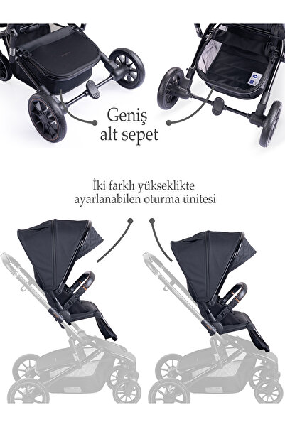Prego Maybach İ-Size UV Tenteli Travel Sistem Bebek Arabası