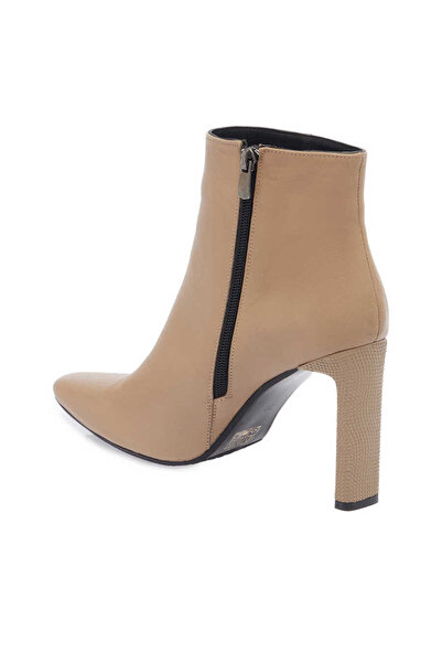 Tergan Vizon Hakiki Deri Kadın Klasik Bot - K23K1BT66935-A44