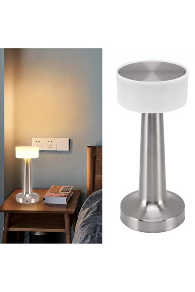 End AKASYA DOKUNMATİK MASA LAMBASI3 IŞIK RENGİ IŞIK KISILIP AÇILABİLİR ŞARJLI