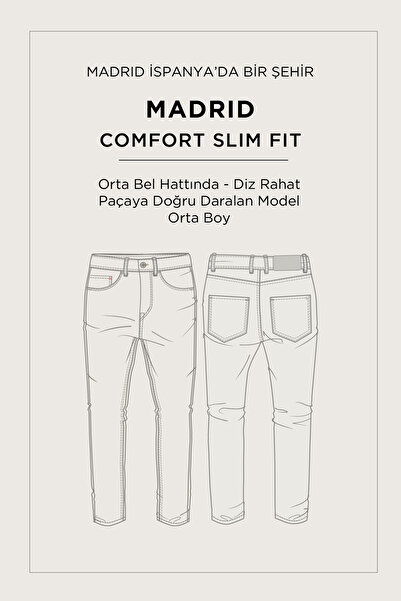 Avva Men's Black Classic Waist Cotton Distressed Washed Madrid Comfort Slim Fit Jean Pants A52Y3518