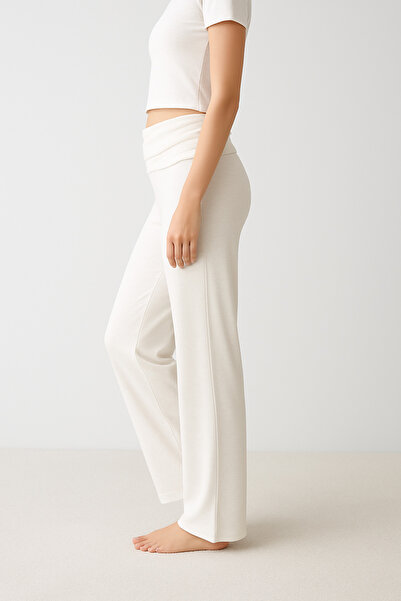 Artış Straight Leg Foldable Waist Jersey Stretchy Viscose Maternity Pants