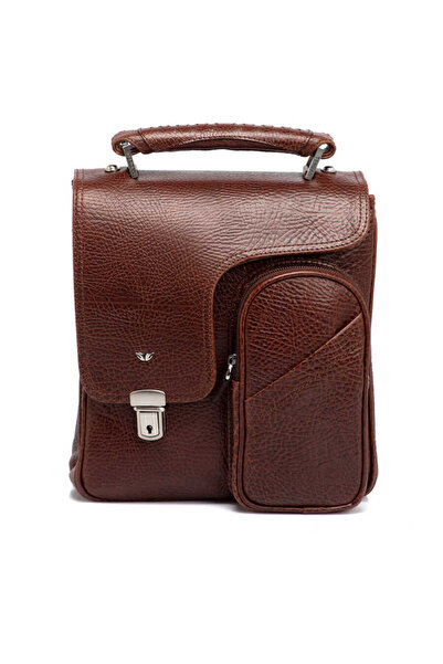 Tergan Taba Hakiki Deri Erkek Çapraz Askılı Çanta - S1AC00022709-P4Y