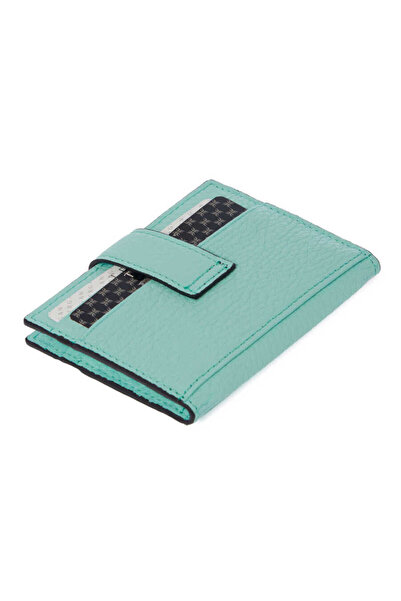 Tergan Blue Genuine Leather Men's Credit Card Holder - S1Kk00001617-T9D