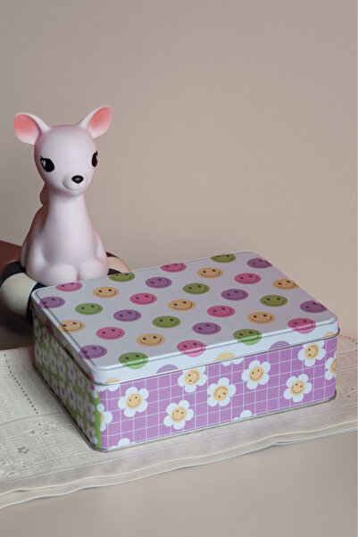 Sarkap Home Gülen Yüz Dikdörtgen Dekoratif Saklama Kutusu