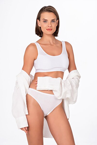 Kompedan Chiloți confortabili și elastici din viscoză pentru femei |   Alb K2...