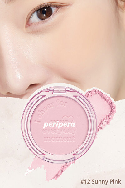 PERIPERA Pastel Tonlarda Sebum Dengeleyici Toz Allık PERIPERA Pure Blushed Sunshine Cheek (12 Sunny Pink)