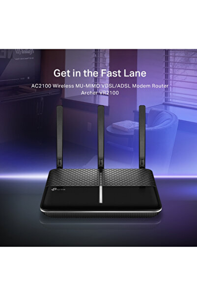 TP-LINK ı-95 Archer VR2100 Dual Bant 4 Port ADSL2+-VDSL Gigabit Fiber Modem AC2100