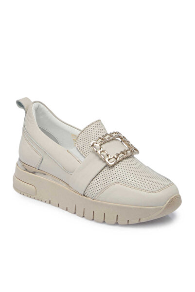 Tergan Bej Hakiki Deri Kadın Sneaker - K24I1AY67316-A25