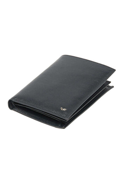 Tergan Чорний чоловічий гаманець із натуральної шкіри - S1CE00001108-H86