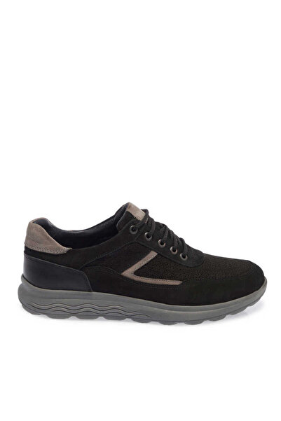 Tergan Siyah Hakiki Nubuk Deri Erkek Sneaker - E24I1AY56740-A64
