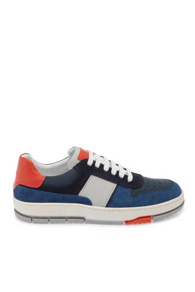 Tergan Lacivert Hakiki Deri Erkek Sneaker - E24I1AY56731-D44
