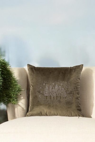 ASDİVA Novogodišnji božićni jastuk za pod sa šarom, veličina 43x43, borovina,...