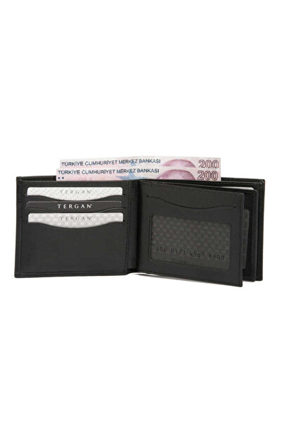 Tergan Black Genuine Leather Men's Wallet - S1Ce00001499-A97