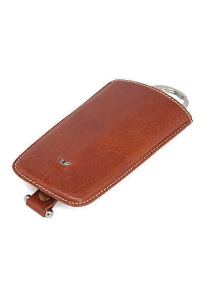 Tergan Tan Genuine Leather Unisex Keychain - S1An00000233-B01