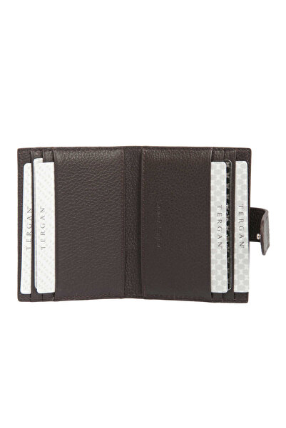 Tergan Brown Genuine Leather Men's Credit Card Holder - S1Kk00001617-A42