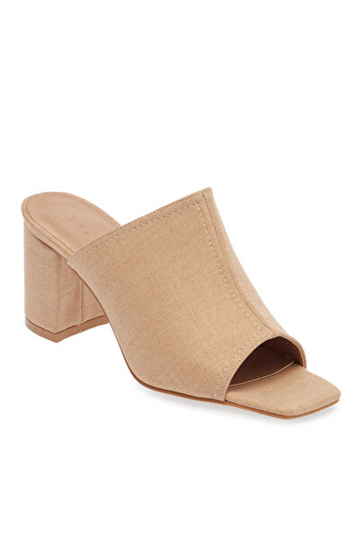 Tergan Bej Tekstil Kadın Terlik - K24Y1TR67321-U2J