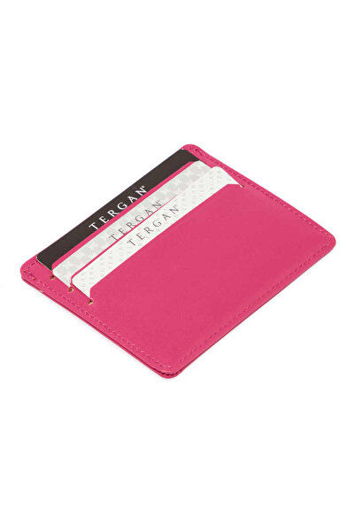 Tergan Θήκη πιστωτικής κάρτας Unisex από γνήσιο δέρμα φούξια - S1KK00001050-J7E