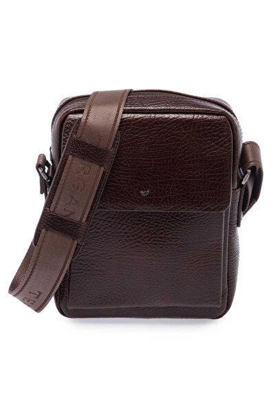 Tergan Kahve Hakiki Deri Erkek Çapraz Askılı Çanta - S1AC00021448-P3Y