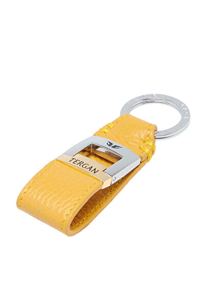 Tergan Yellow Genuine Leather Unisex Keychain - S1An00000242-H28