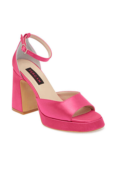 Tergan Pembe Tekstil Kadın Topuklu Ayakkabı - K23Y1AY66511-T4W