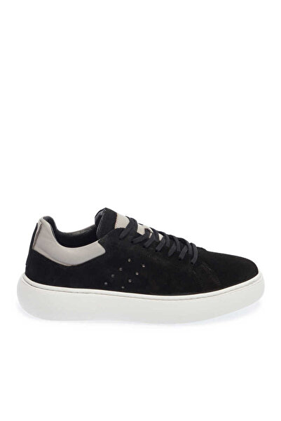 Tergan Siyah Hakiki Süet Deri Erkek Sneaker - E24I1AY56665-A01