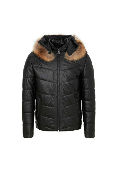 Tergan Siyah Hakiki Deri Erkek Hakiki Deri Mont - E23KDM310463-Q3H