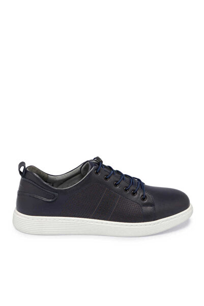 Tergan Lacivert Hakiki Deri Erkek Sneaker - E24I1AY56608-A31