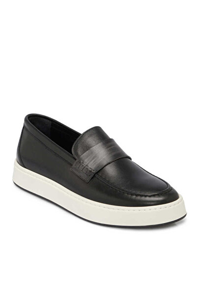 Tergan Siyah Hakiki Deri Erkek Casual Ayakkabı - E24I1AY56719-A43