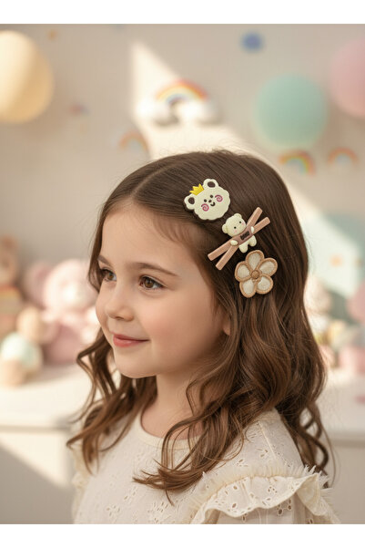 BATU GİYİM Комплект щипки за коса с карамелено кафяво момиченце и бебе момиченце, 14 броя