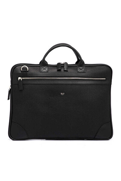 Tergan Siyah Hakiki Deri Erkek Laptop Çantası - S1LC00021111-D68