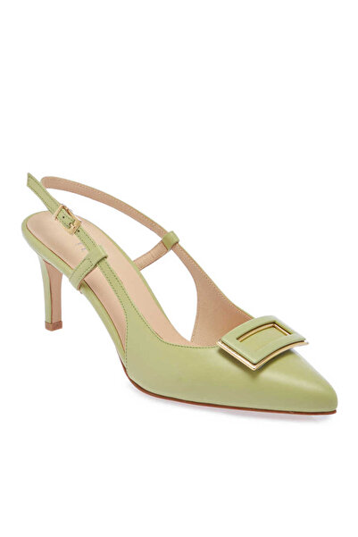 Tergan Yeşil Hakiki Deri Kadın Stiletto - K24I1AY67189-G81