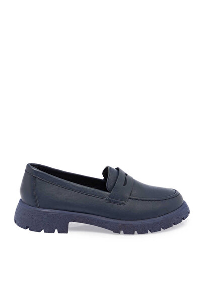 Tergan Lacivert Hakiki Deri Kadın Makosen - K24S1AY67640-A31