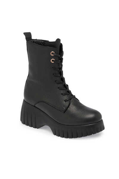 Tergan Siyah Hakiki Deri Kadın Casual Bot - K24K1BT67690-A41