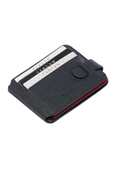 Tergan Navy Blue Genuine Leather Men's Wallet - S1Ce00001658-U7M