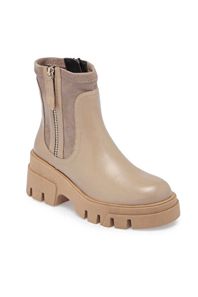 Tergan Vizon Deri-Tekstil Kadın Bot - K23K1BT66879-A44