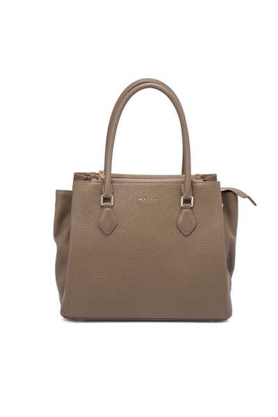 Tergan Bej Hakiki Deri Kadın El Çantası - S25Y1BC79483-D5M