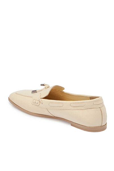 Tergan Bej Hakiki Deri Kadın Loafer - K24I1AY67450-A25