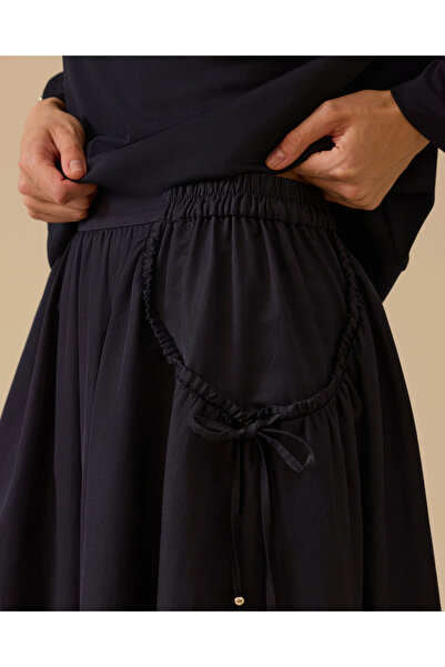 SCL Gather Detailed Midi Skirt