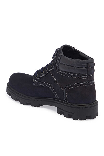 Tergan Lacivert Hakiki Nubuk Deri Erkek Casual Bot - E24K1BT57086-C39