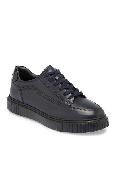 Tergan Lacivert Hakiki Deri Erkek Sneaker - E24S1AY57023-C72