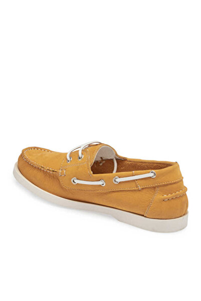 Tergan Sarı Hakiki Nubuk Deri Kadın Loafer - K24I1AY67386-P4Q