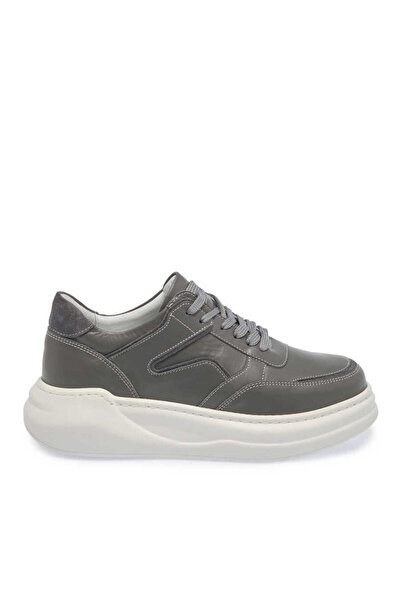 Tergan Gri Hakiki Deri Kadın Sneaker - K24I1AY67491-B43