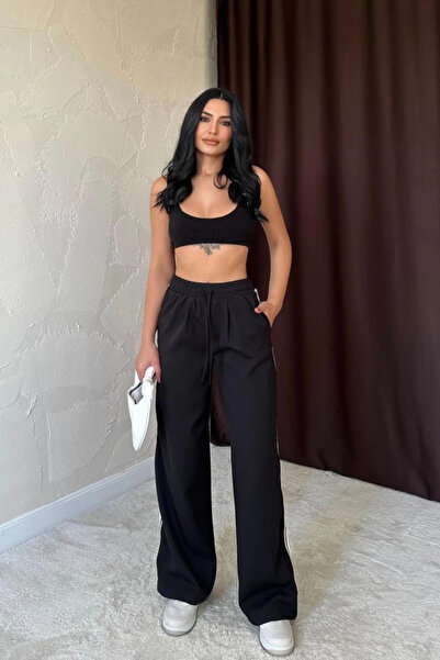 DEAG Black Side Stripe Trousers