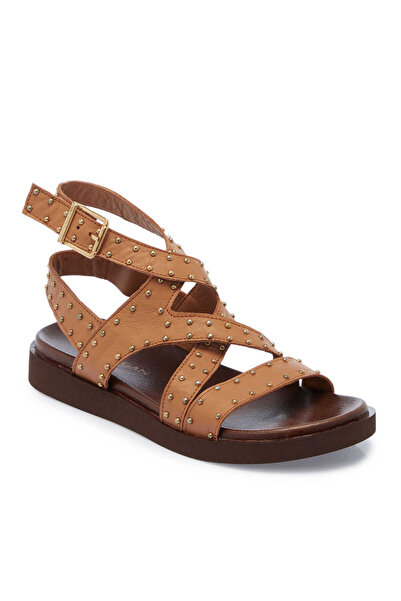 Tergan Taba Hakiki Deri Kadın Sandalet - K25Y1SN68114-A29