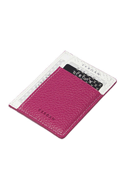 Tergan Fuşya Hakiki Deri Unisex Kredi Kartlık - S1KK00001676-V4G