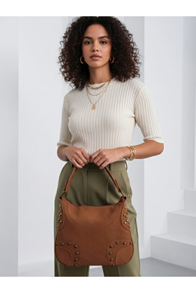 Blisshop Rita Troklu Omuz Çantası Taba