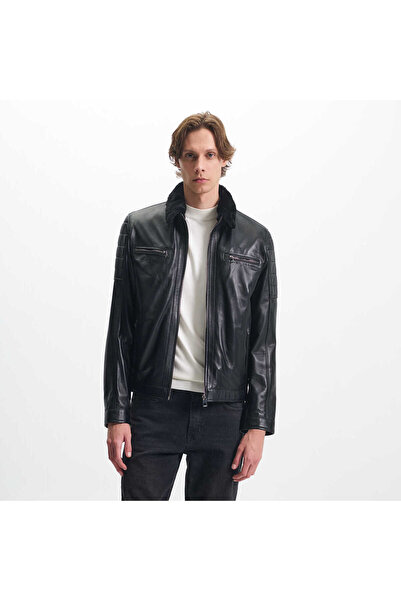 Tergan Siyah Hakiki Deri Erkek Hakiki Deri Mont - E24KDM310577-Q3H