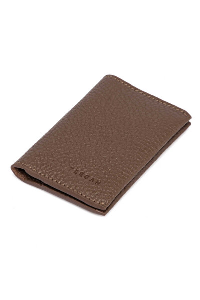 Tergan Kahverengi Hakiki Deri Unisex Kredi Kartlık - S1KK00000266-B67
